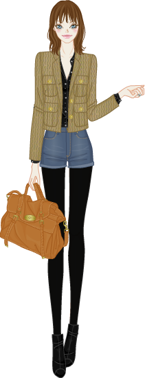 Girlish Preppy Look model4
