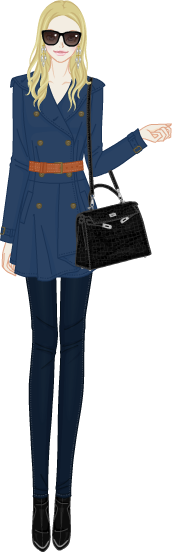 Girly Classic Coat model1