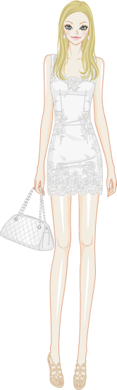 White Lace Dresses model1