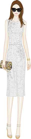 White Lace Dresses model5