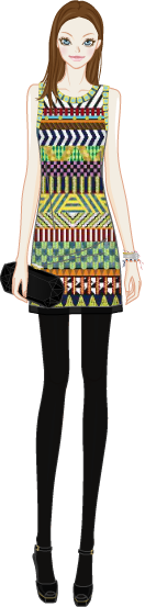 Tribal Print Dress model2