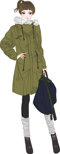 겨울 밀리터리룩 model3