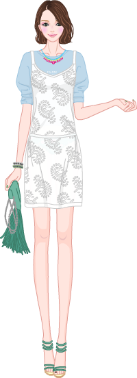 Colorful Feminine Look model5