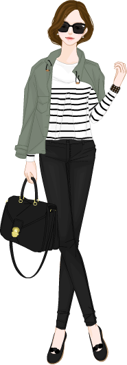 모던 데일리룩 model3