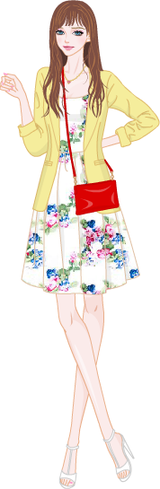 Floral Print Spring Look model3