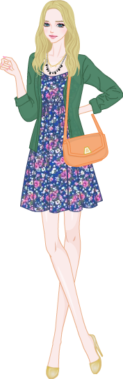 Floral Print Spring Look model4