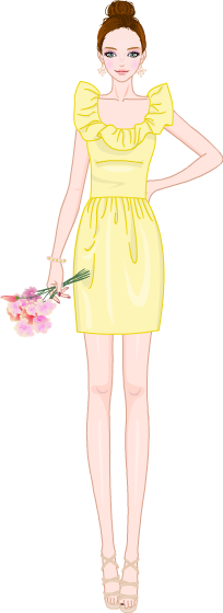 Wedding Bridesmaid Look model1