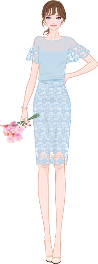 Wedding Bridesmaid Look model3