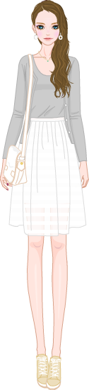 Spring White Look model2