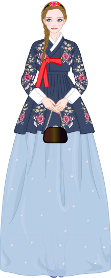 Lovely Hanbok Fashion model1