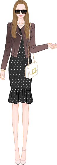 Casual & Feminine Look model1