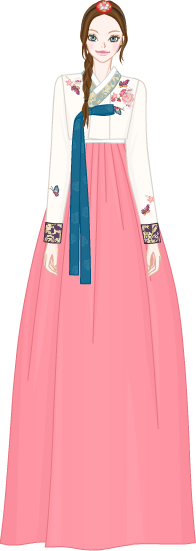 Lovely Hanbok model5