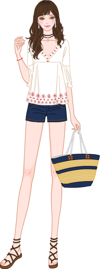 Summer Girlish Look model3