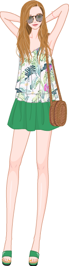 Hot Summer Tropical Look model5