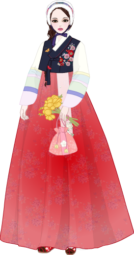 In Korean Dress model4