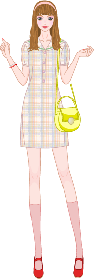 Lively Girlish Look model1