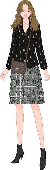 Retro Feminine Look model1