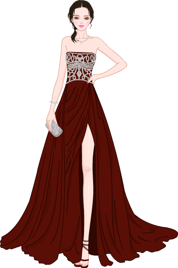 Red Carpet Dress Award model1