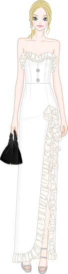 Black & White Party Dress model3
