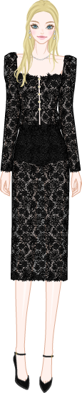 Black Party Dress model4