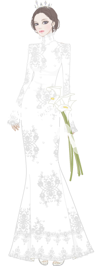 Lace Veil model1